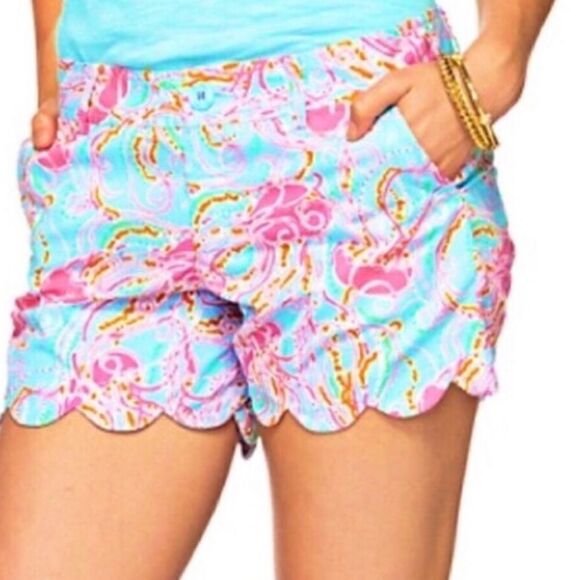 Lilly Pulitzer Buttercup Shorts In Jellies Be Jammin Print 00 - Picture 2 of 5